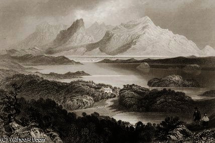 WikiOO.org - Енциклопедія образотворчого мистецтва - Живопис, Картини
 William Henry Bartlett - Lake garromin
