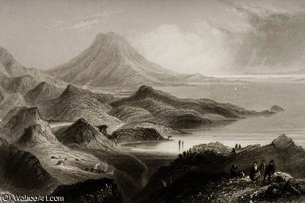 Wikioo.org - สารานุกรมวิจิตรศิลป์ - จิตรกรรม William Henry Bartlett - Lough Conn and Mount Nephin