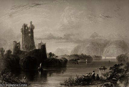 WikiOO.org - Encyclopedia of Fine Arts - Målning, konstverk William Henry Bartlett - Ross castle
