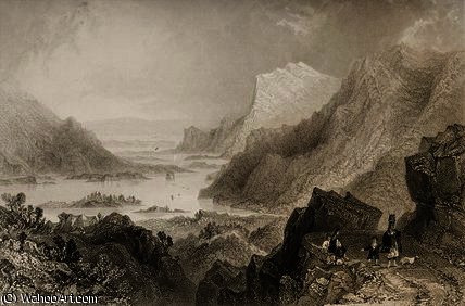 Wikioo.org - สารานุกรมวิจิตรศิลป์ - จิตรกรรม William Henry Bartlett - The Approach to Killarney from the Kenmare Road