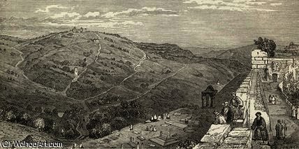 WikiOO.org - Encyclopedia of Fine Arts - Lukisan, Artwork William Henry Bartlett - The Mount of Olives