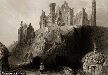 WikiOO.org - אנציקלופדיה לאמנויות יפות - ציור, יצירות אמנות William Henry Bartlett - The Rock of Cashel