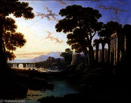 WikiOO.org - Encyclopedia of Fine Arts - Lukisan, Artwork William Linton - A classical landscape