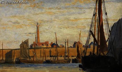 Wikioo.org - Encyklopedia Sztuk Pięknych - Malarstwo, Grafika William Lionel Wyllie - A continental harbour