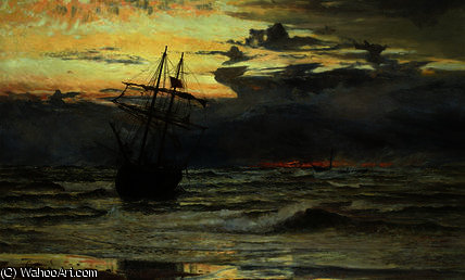 Wikioo.org - The Encyclopedia of Fine Arts - Painting, Artwork by William Lionel Wyllie - Dawn After the Storm