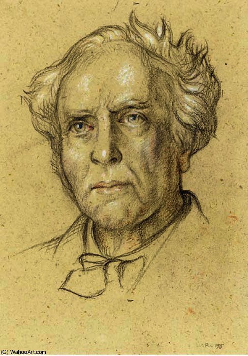 Wikioo.org - The Encyclopedia of Fine Arts - Painting, Artwork by William Rothenstein - Portrait of sir francis darwin