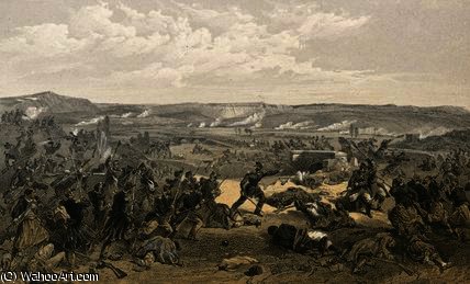 WikiOO.org - Enciklopedija likovnih umjetnosti - Slikarstvo, umjetnička djela William Simpson - Battle of the Tchernaya