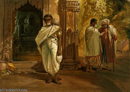 WikiOO.org - Encyclopedia of Fine Arts - Maalaus, taideteos William Simpson - Jain priests