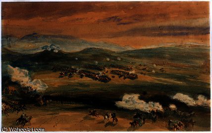 WikiOO.org - Encyclopedia of Fine Arts - Schilderen, Artwork William Simpson - The Charge of the Light Brigade