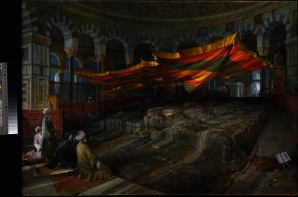 Wikioo.org - The Encyclopedia of Fine Arts - Painting, Artwork by William Simpson - The sacred rock, jerusalem