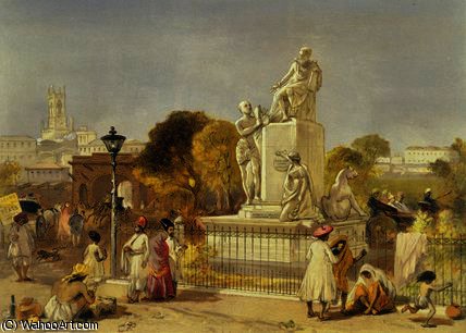 WikiOO.org - Encyclopedia of Fine Arts - Maľba, Artwork William Simpson - The wellesley monument, bombay
