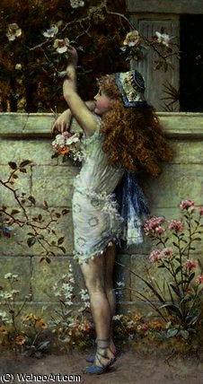 Wikioo.org - The Encyclopedia of Fine Arts - Painting, Artwork by William Stephen Coleman - Gathering flowers