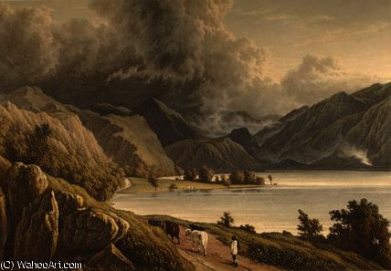 WikiOO.org - Енциклопедія образотворчого мистецтва - Живопис, Картини
 William Westall - Keswick lake