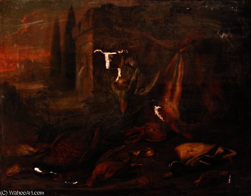 Wikioo.org – La Enciclopedia de las Bellas Artes - Pintura, Obras de arte de Benjamin Blake - muerto juego cómo  Un  clásica  paisaje del