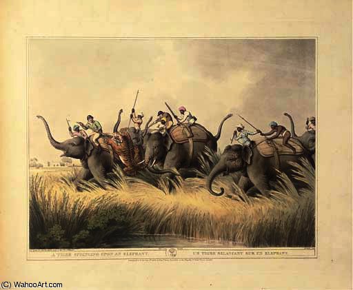 WikiOO.org - Εγκυκλοπαίδεια Καλών Τεχνών - Ζωγραφική, έργα τέχνης Samuel Howitt - the wild sports of the East