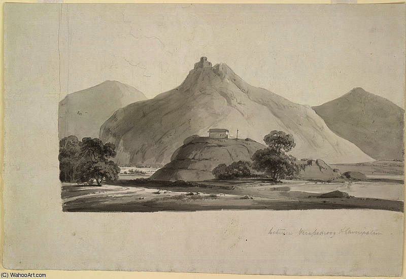Wikioo.org - The Encyclopedia of Fine Arts - Painting, Artwork by Thomas And William Daniell - Hills between Verapadrug and Cauverypatam