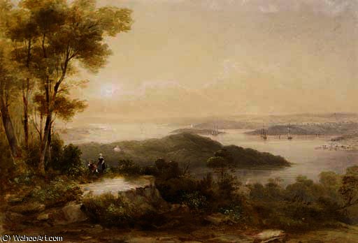 WikiOO.org - Encyclopedia of Fine Arts - Maľba, Artwork Conrad Martens - View from the north shore
