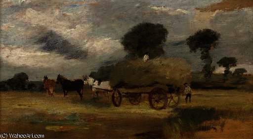 Wikioo.org - The Encyclopedia of Fine Arts - Painting, Artwork by James Stark - Hay making; a horse study