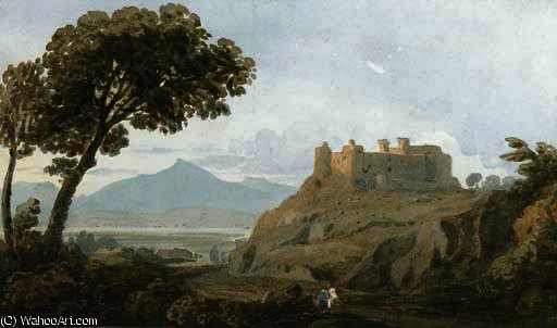 WikiOO.org - אנציקלופדיה לאמנויות יפות - ציור, יצירות אמנות John Varley I (The Older) - Harlech castle, north wales