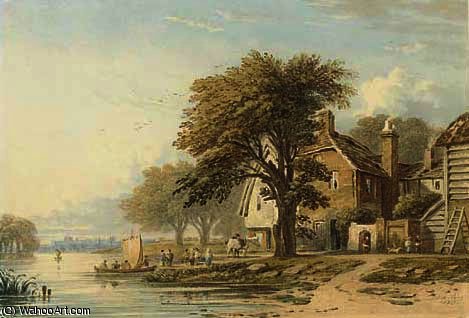 WikiOO.org - Encyclopedia of Fine Arts - Malba, Artwork John Varley I (The Older) - Thames near windsor