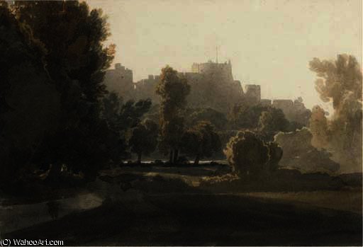 WikiOO.org - Encyclopedia of Fine Arts - Maalaus, taideteos William Havell - A view of windsor castle