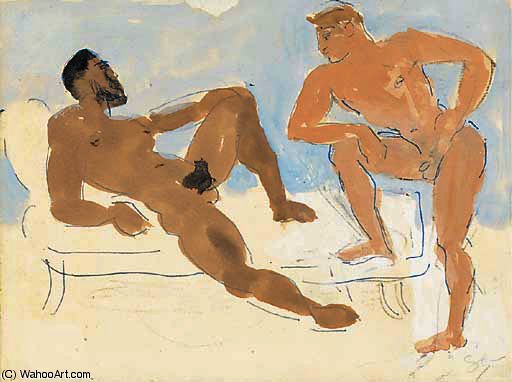 WikiOO.org - Encyclopedia of Fine Arts - Maalaus, taideteos Duncan Grant - Nudes conversing