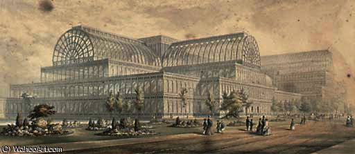 Wikioo.org - The Encyclopedia of Fine Arts - Painting, Artwork by George Baxter - Gems of the crystal palace, sydenham (the exterior)