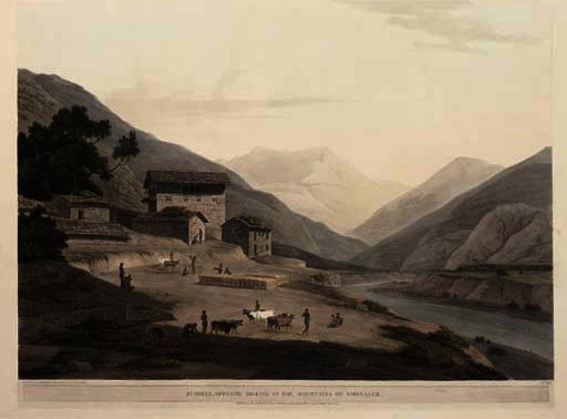 WikiOO.org - Encyclopedia of Fine Arts - Maľba, Artwork Thomas And William Daniell - View near daramundi, in the mountains of seringar