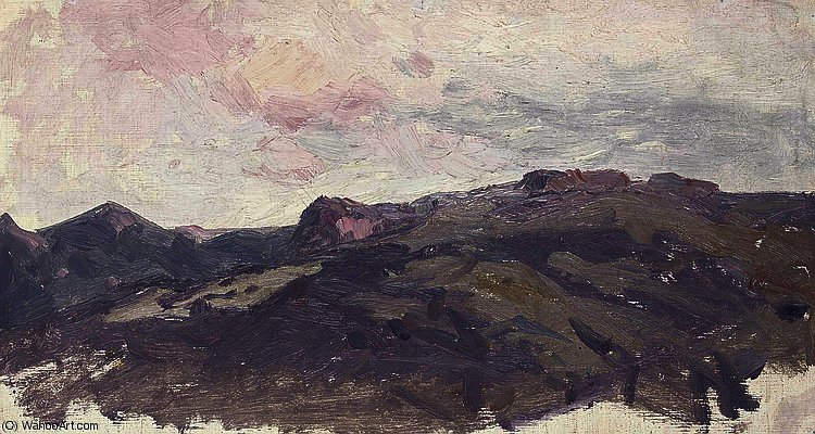 WikiOO.org - Encyclopedia of Fine Arts - Maľba, Artwork Franz Alexeevich Roubaud - Mountain range