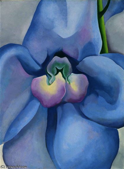 Wikioo.org - Bách khoa toàn thư về mỹ thuật - Vẽ tranh, Tác phẩm nghệ thuật Georgia Totto O'keeffe - Blue flower (the blue flower)