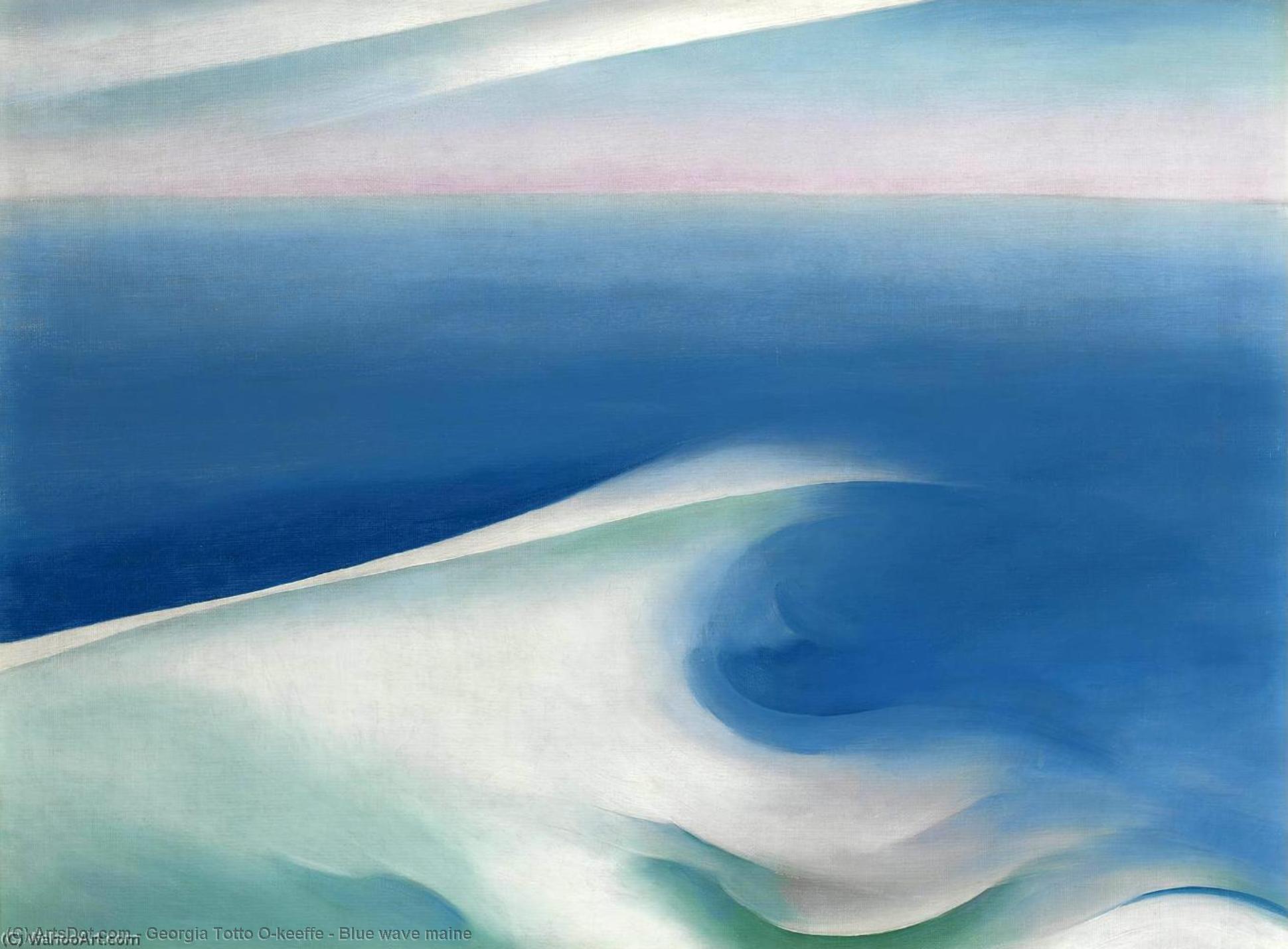 WikiOO.org - Encyclopedia of Fine Arts - Maľba, Artwork Georgia Totto O'keeffe - Blue wave maine
