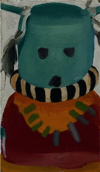 WikiOO.org - Εγκυκλοπαίδεια Καλών Τεχνών - Ζωγραφική, έργα τέχνης Georgia Totto O'keeffe - Blue-headed indian doll
