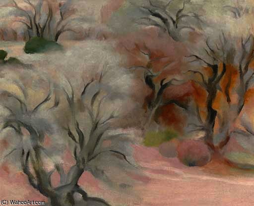 Wikioo.org - สารานุกรมวิจิตรศิลป์ - จิตรกรรม Georgia Totto O'keeffe - Trees abiquiu iv