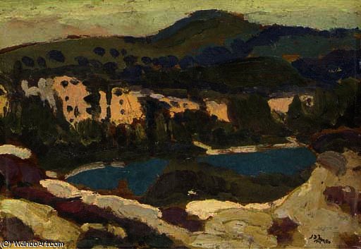 Wikioo.org - The Encyclopedia of Fine Arts - Painting, Artwork by James Dickson Innes - The blue pool, dorset