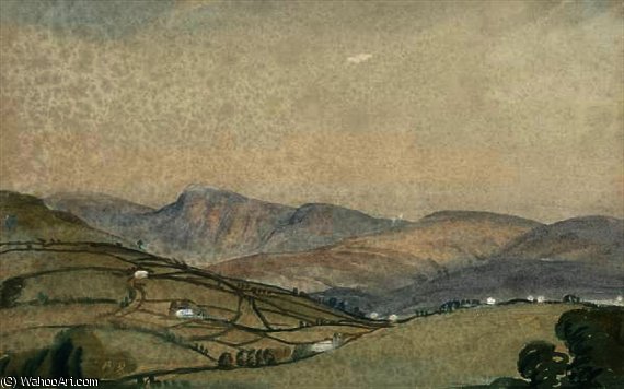 Wikioo.org - The Encyclopedia of Fine Arts - Painting, Artwork by James Dickson Innes - Welsh mountains