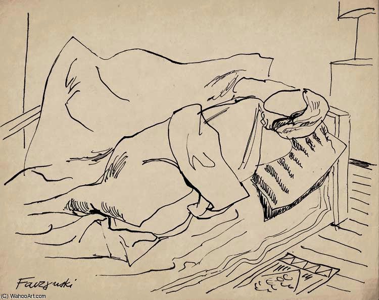 WikiOO.org - Енциклопедия за изящни изкуства - Живопис, Произведения на изкуството Jerzy Faczynski - Sleeping woman