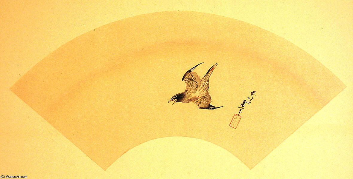 Wikioo.org - The Encyclopedia of Fine Arts - Painting, Artwork by Katsushika Hokusai - Cuckoo and Oiran