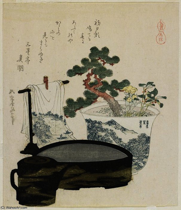 Wikioo.org – La Enciclopedia de las Bellas Artes - Pintura, Obras de arte de Katsushika Hokusai - caballo talismán