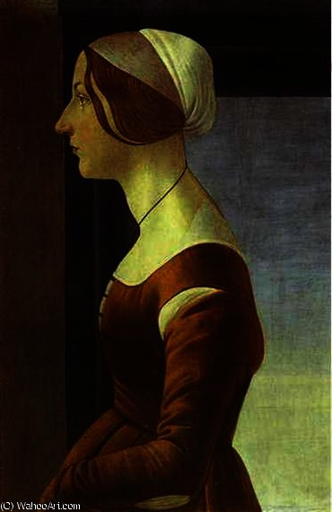 Wikioo.org - The Encyclopedia of Fine Arts - Painting, Artwork by Sandro Botticelli - Portrait of a woman