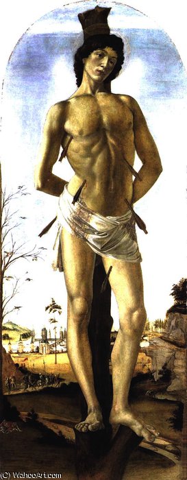 Wikioo.org - The Encyclopedia of Fine Arts - Painting, Artwork by Sandro Botticelli - Saint sebastian
