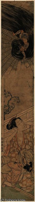 WikiOO.org - Енциклопедія образотворчого мистецтва - Живопис, Картини
 Suzuki Harunobu - The Thunder God Delivering a Love Letter