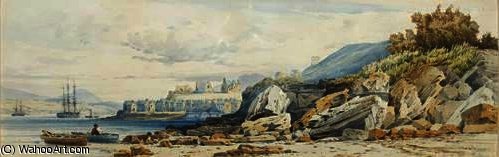 WikiOO.org - Encyclopedia of Fine Arts - Maalaus, taideteos John Callow - View along the tyne coast
