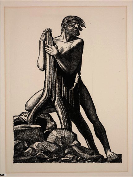 WikiOO.org - Encyclopedia of Fine Arts - Maalaus, taideteos Rockwell Kent - Let me look back upon thee, o thou wall
