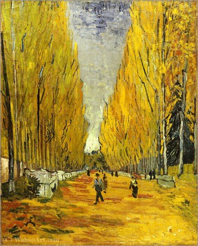 Wikioo.org - The Encyclopedia of Fine Arts - Painting, Artwork by Vincent Van Gogh - L'Allee des Alyscamps