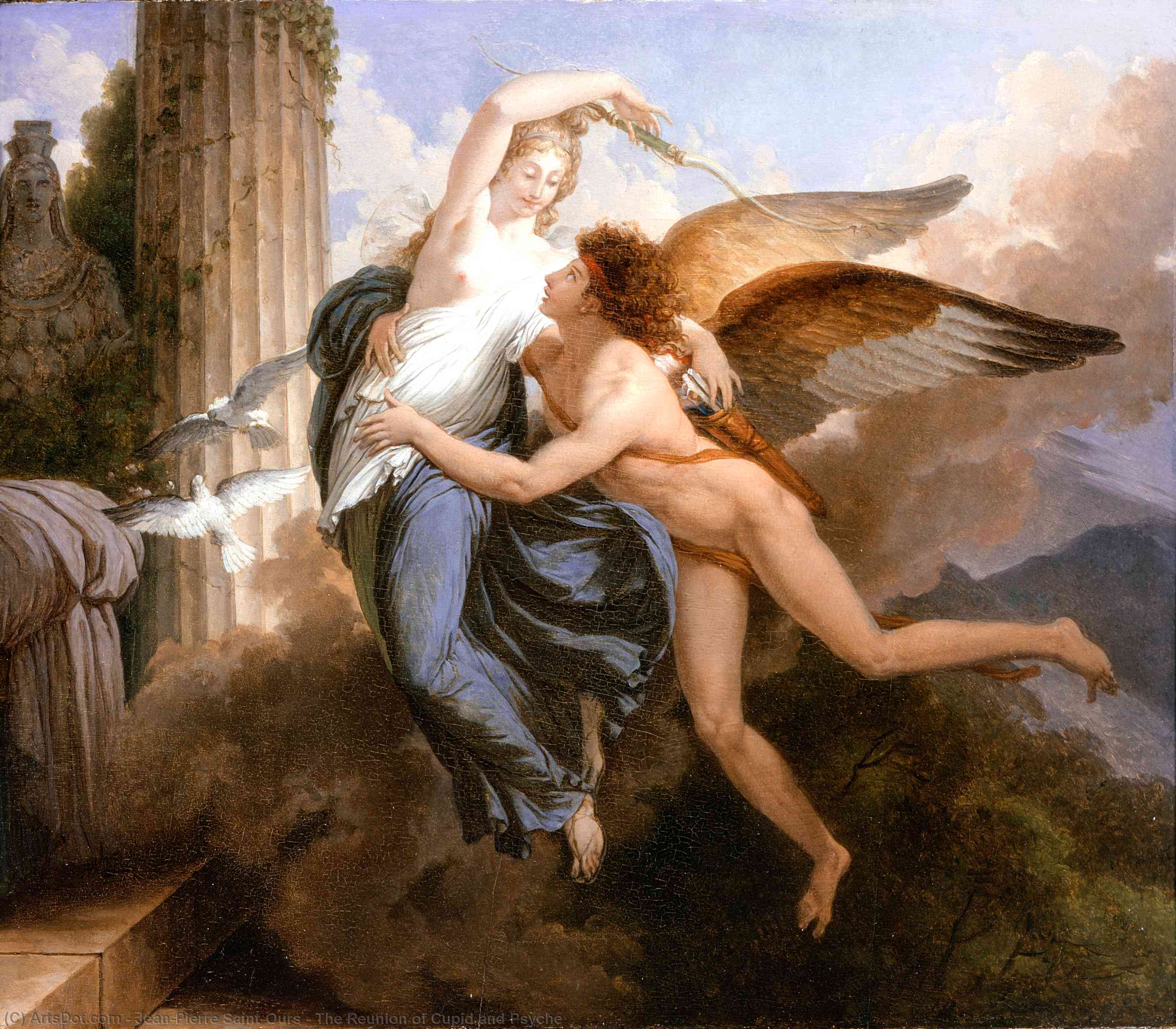 Wikioo.org - Bách khoa toàn thư về mỹ thuật - Vẽ tranh, Tác phẩm nghệ thuật Jean-Pierre Saint-Ours - The Reunion of Cupid and Psyche