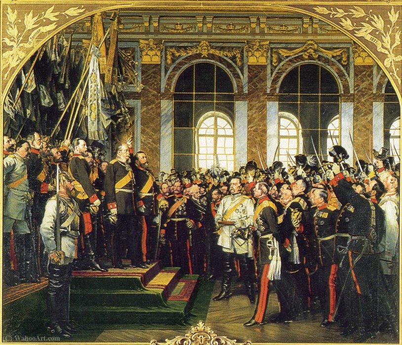 Wikioo.org - The Encyclopedia of Fine Arts - Painting, Artwork by Anton Von Werner - Kaiserproklamation in Versailles (1871)