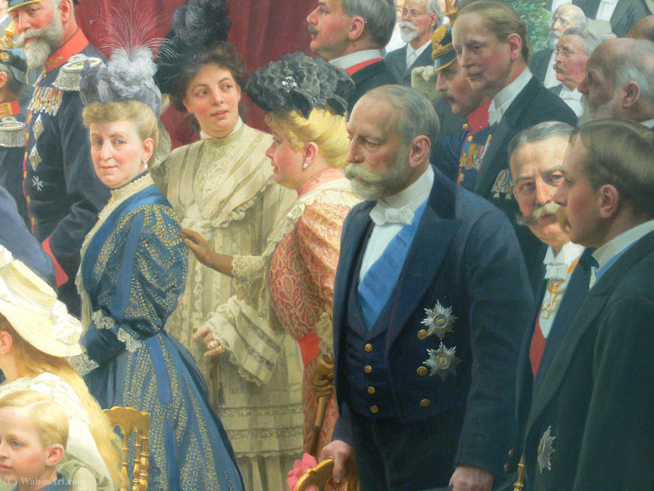 Wikioo.org - The Encyclopedia of Fine Arts - Painting, Artwork by Anton Von Werner - Enthüllung Wagner-Denkmal detail 08