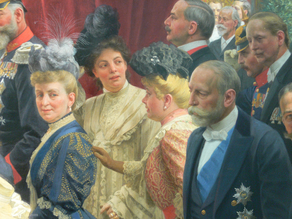 Wikioo.org - The Encyclopedia of Fine Arts - Painting, Artwork by Anton Von Werner - Enthüllung Wagner-Denkmal detail 08a