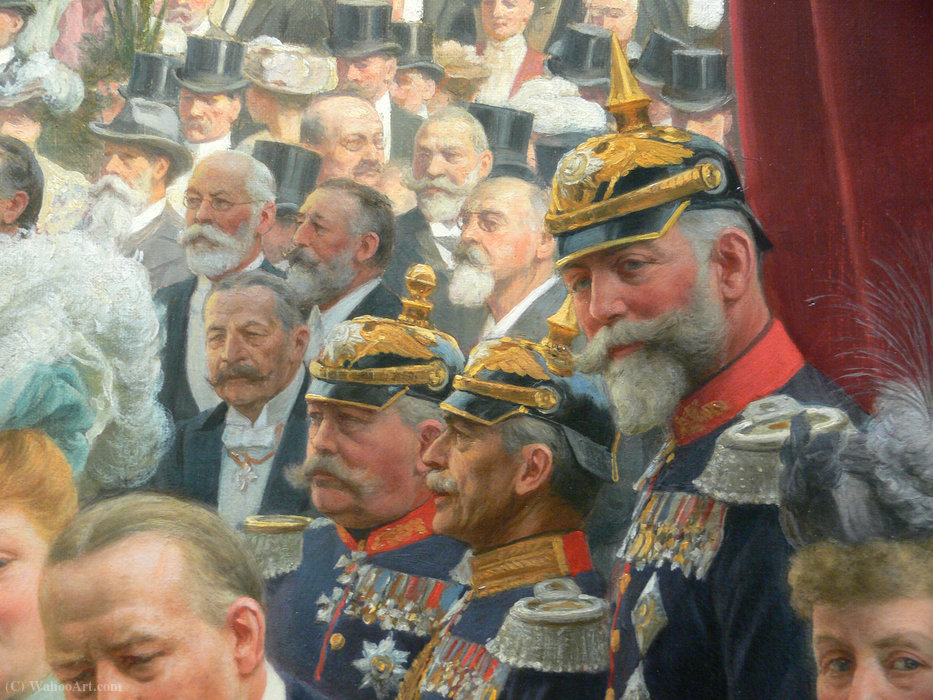 Wikioo.org - The Encyclopedia of Fine Arts - Painting, Artwork by Anton Von Werner - Enthüllung Wagner-Denkmal detail 09