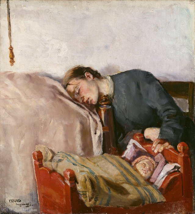 Wikioo.org - The Encyclopedia of Fine Arts - Painting, Artwork by Christian Krohg - Mother and Child